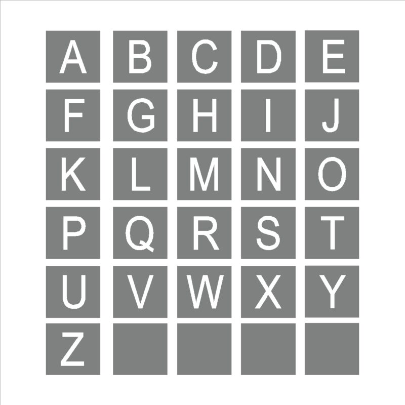 29 Piece Alphabet Stencil Sets - Print Plus Designz