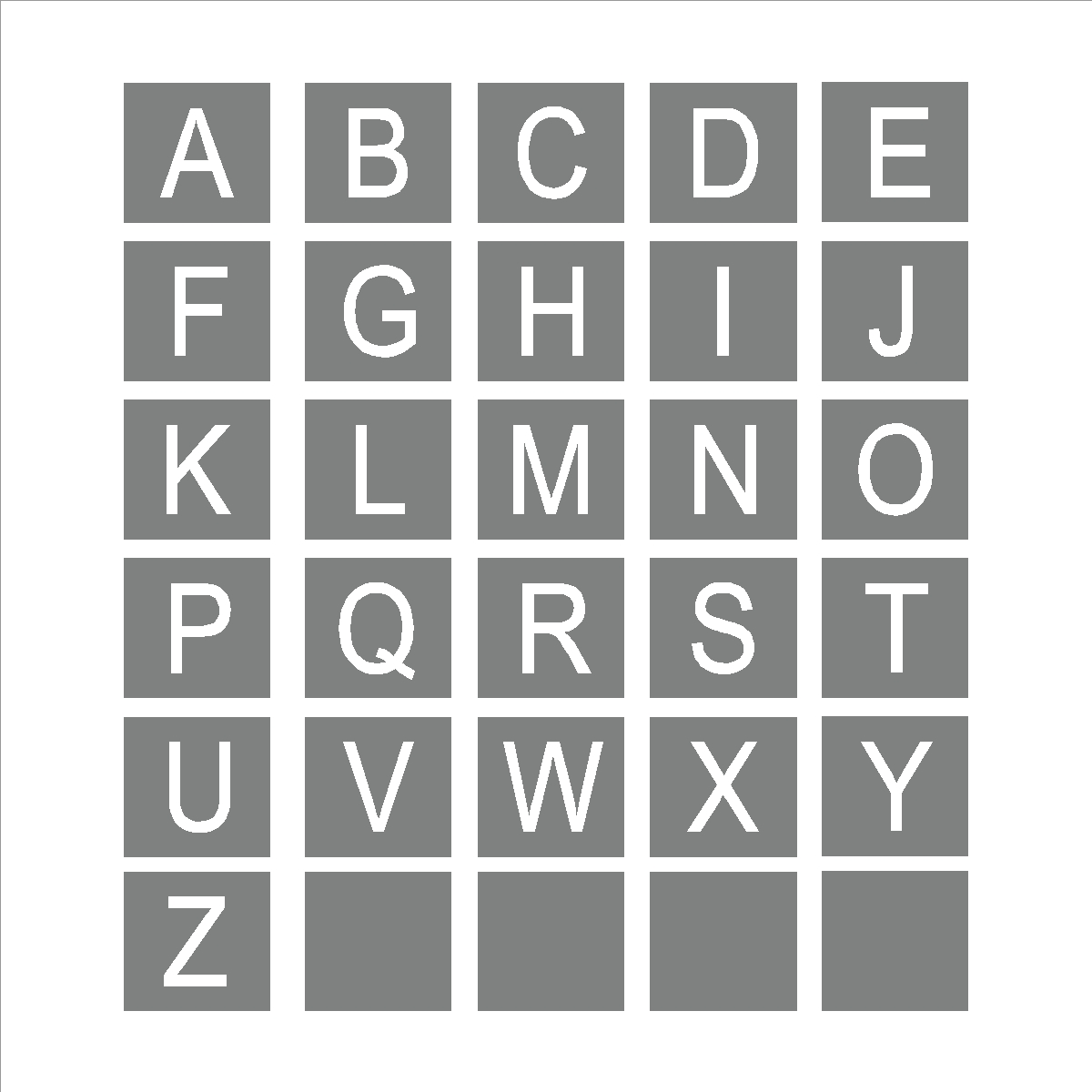 Stencil Font Alphabet Stencil Set