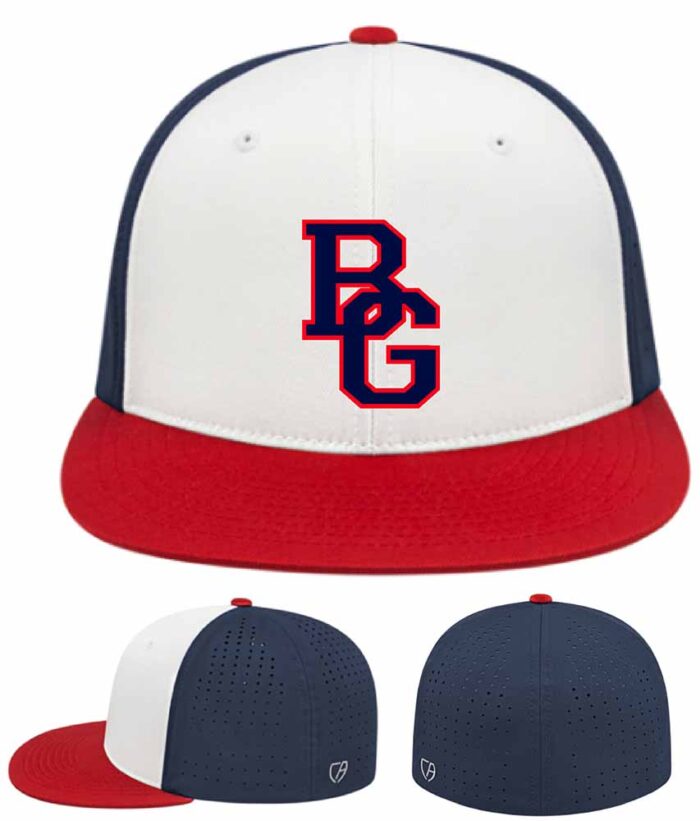 BG East White and Navy Hat