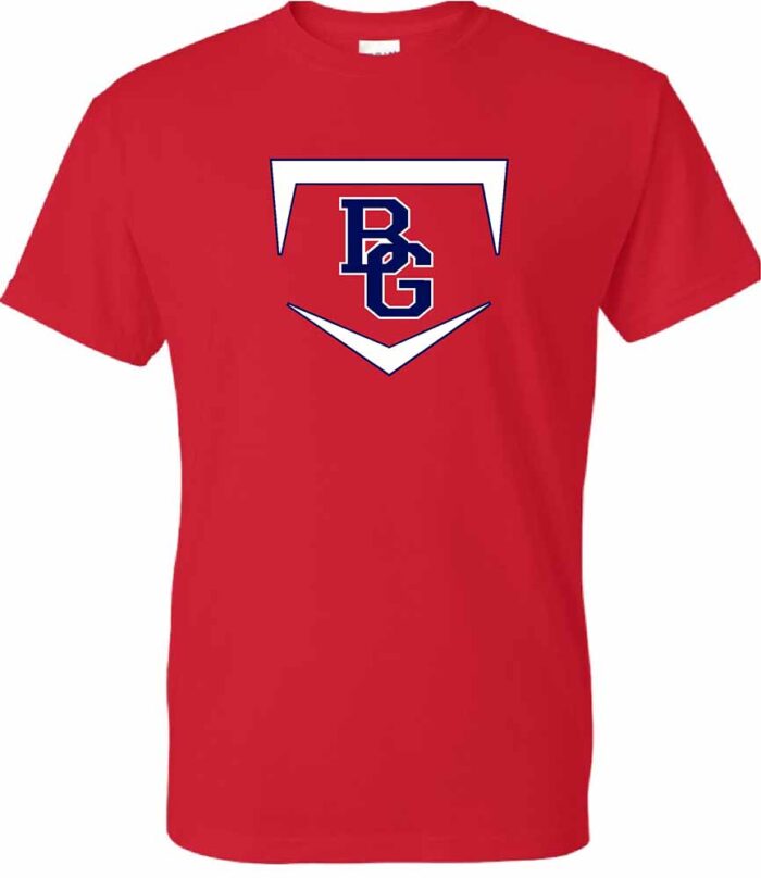 BG East Red Home Plate Logo T-Shirt