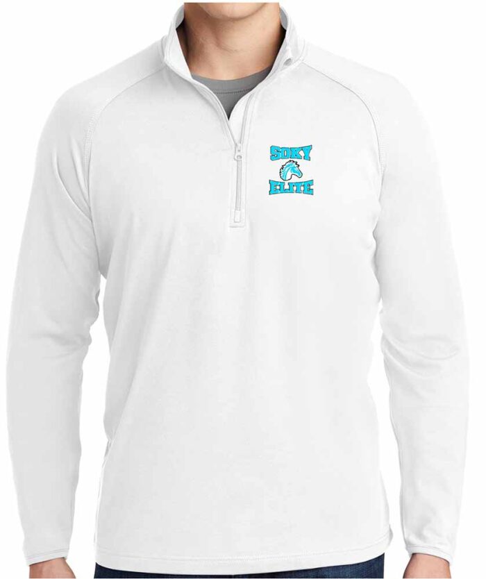 Quarter Zip Pullover White