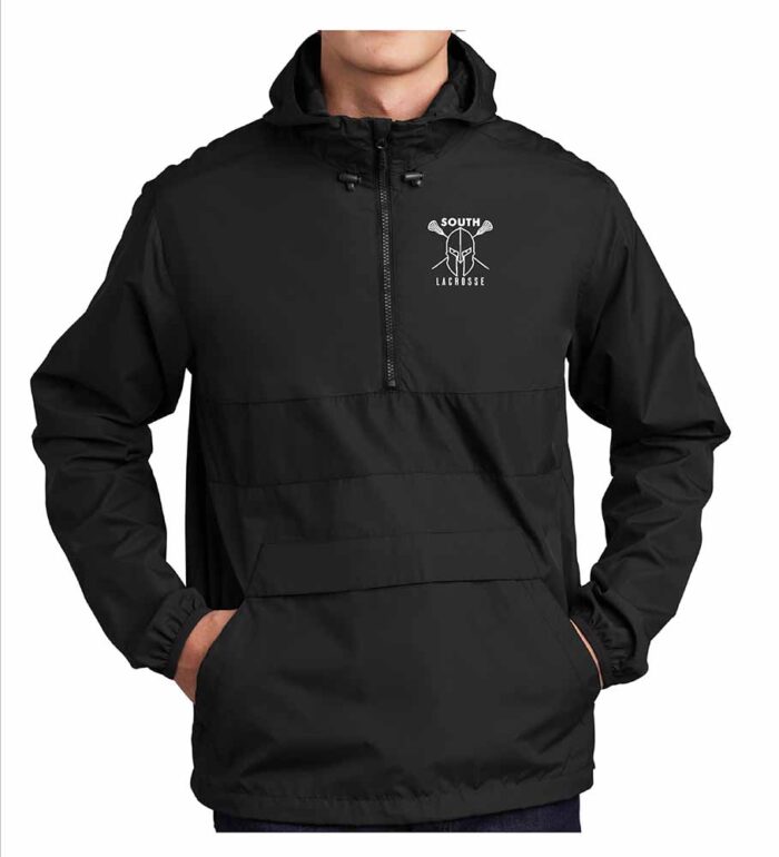 Sport Tek Zipped Pocket Anorak Black