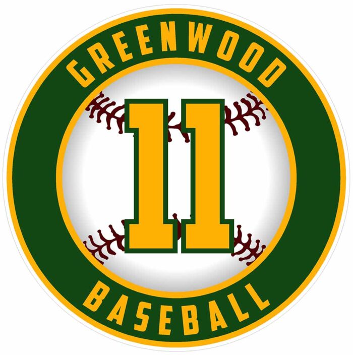 GHS Baseball Decal with Personalized Number