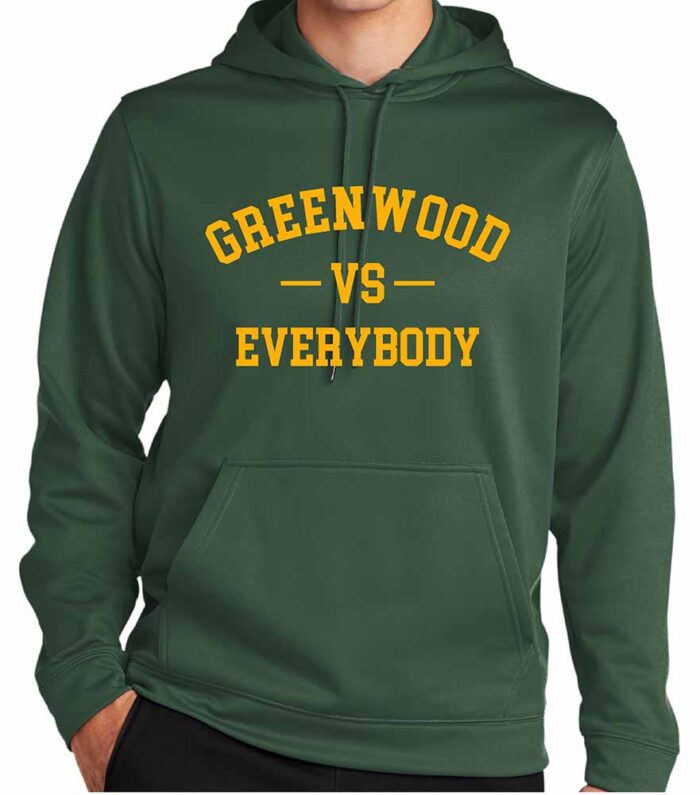 Sport-Tek Sport-Wick Fleece Hooded Pullover Forest Green - Greenwood vs Everybody