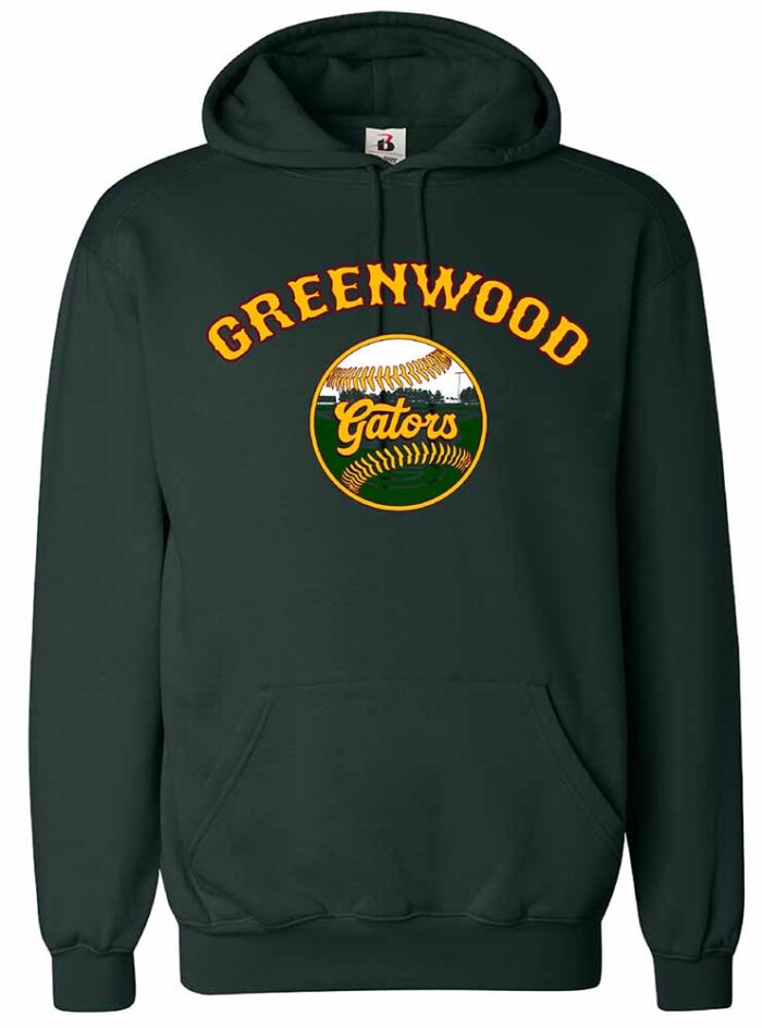 Sport-Tek Sport-Wick Fleece Hooded Pullover Forest Green - Gators Baseball