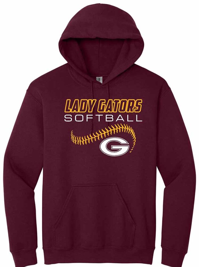 GHS Softball Gildan Hoodie Maroon