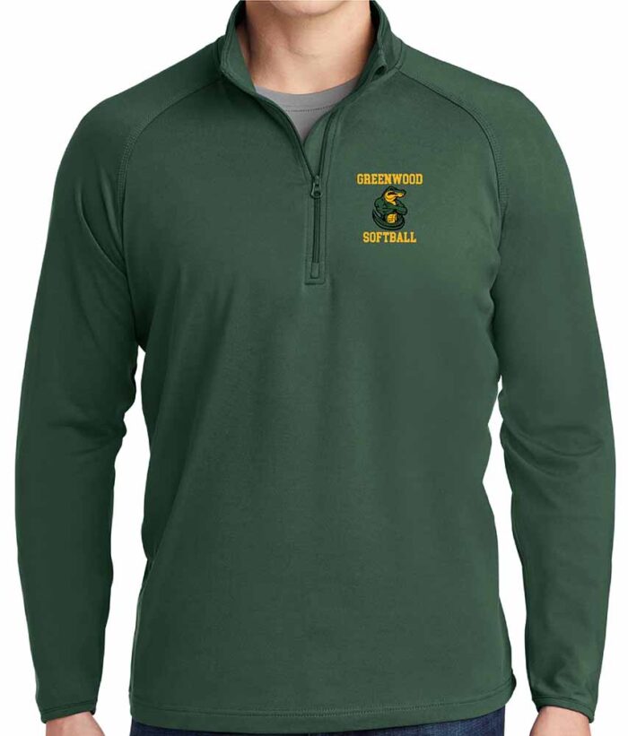 GHS Softball Sport-Tek® Sport-Wick® Stretch 1/4-Zip Pullover Forest Green