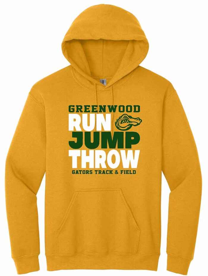 GHS Track and Field Gildan Hoodie Gold