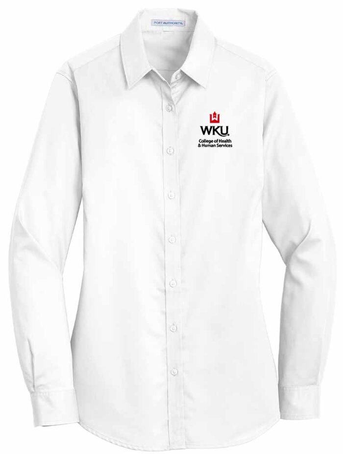 Port Authority® Women's SuperPro™ Twill Shirt White